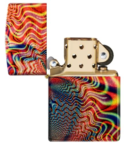 Encendedor Zippo Fusion Waves diseño 540 latón bruñido miniatura 4