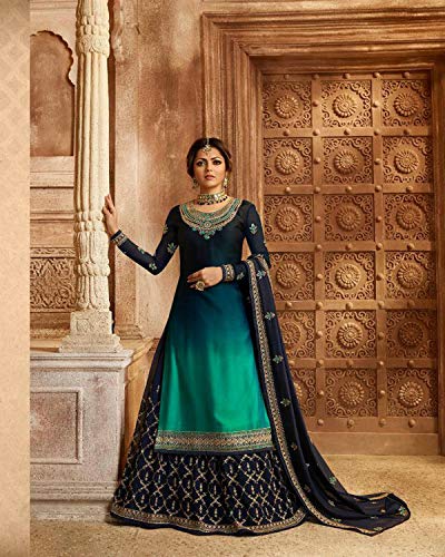 Image of Delisa New Indian /Pakistani Eid Special Party /Ethnic wear Georgette Straight Ghagra Style Salwar Kameez Suit for Womens-2085