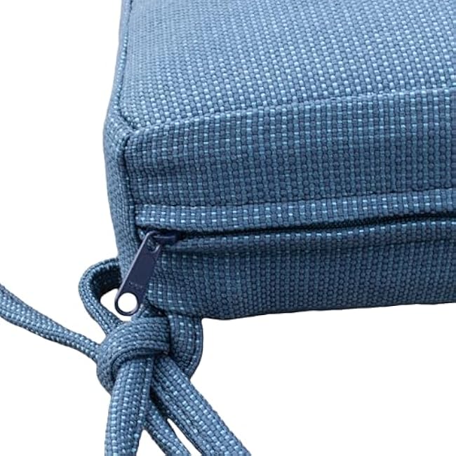 Tommy Bahama Dining Chair Cushion, 19 X 19 X 2.5, Bamboo Bay Cobalt, Set of 2