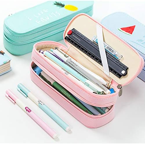 Amazon Co Jp 筆箱筆入れかわいい文房具ケースキャンバス男女兼用韓国風文房具二段果物柄ペンケース鉛筆ケースポーチ 配達3 5労働日まで 文房具 オフィス用品