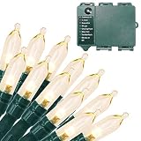 ASENEK Battery Operated String Light, 33ft 100 LED Christmas Light with Timer & 8 Modes, 4AA Waterpr
