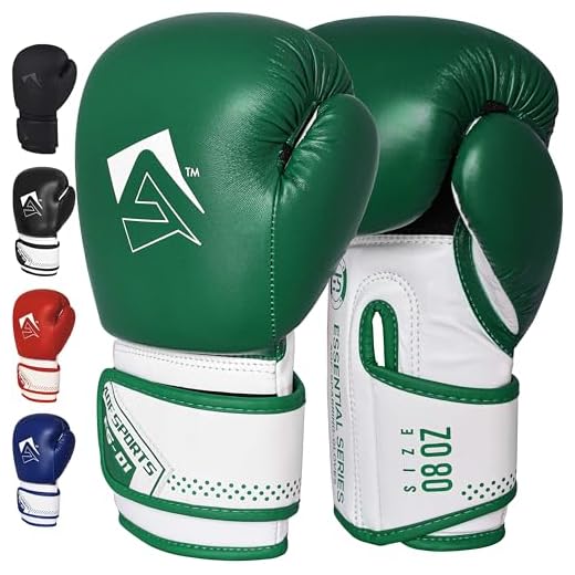 AQF Boxhandschuhe Für Boxen Und Box Training Box Handschuhe MMA, UFC Boxing Gloves Kickboxen Punching Sparring Boxsack Sandsack Muay Thai (Grün, 8oz)