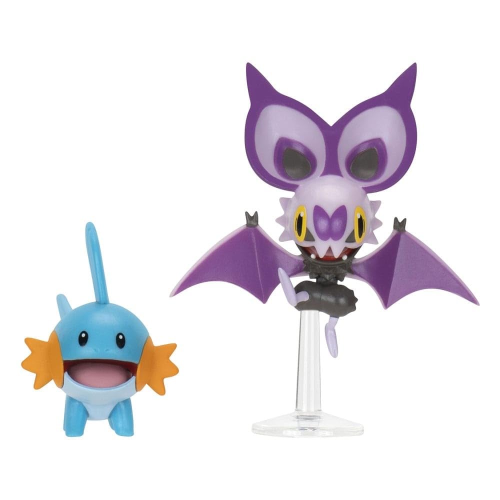 Pokémon Battle Figure 2 pack - 5cm figures Noibat och Mudkip - Official Pokemon playset for children 4+ years