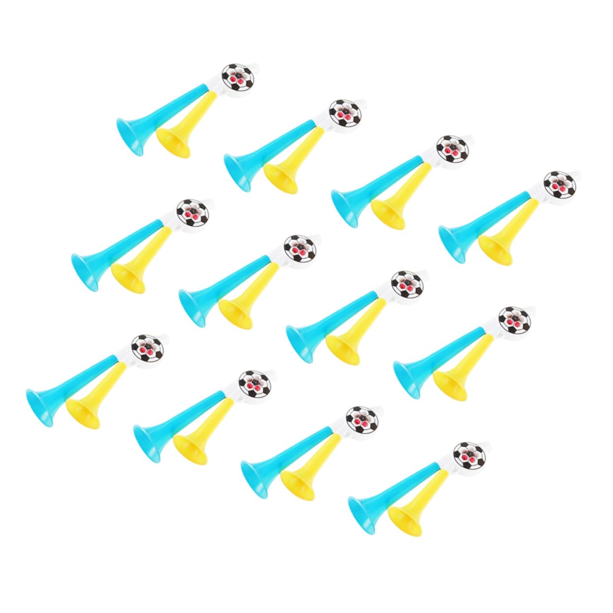 GOOHOCHY 12Pcs Handheld Trumpet for Fans Plastic Noisemakers for Football Events Parties and Cheering Props for Sports and Celebrations