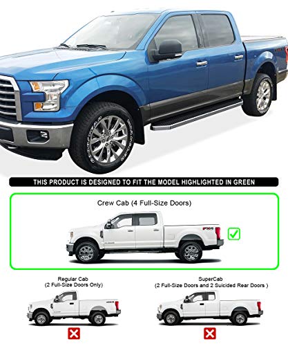 Estribos laterales para Ford F150 2015-2026 acero inoxidable miniatura 2