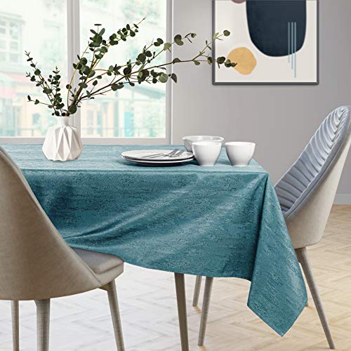 Nappe en polyester de qualité Vesta AmeliaHome bleu pétrole