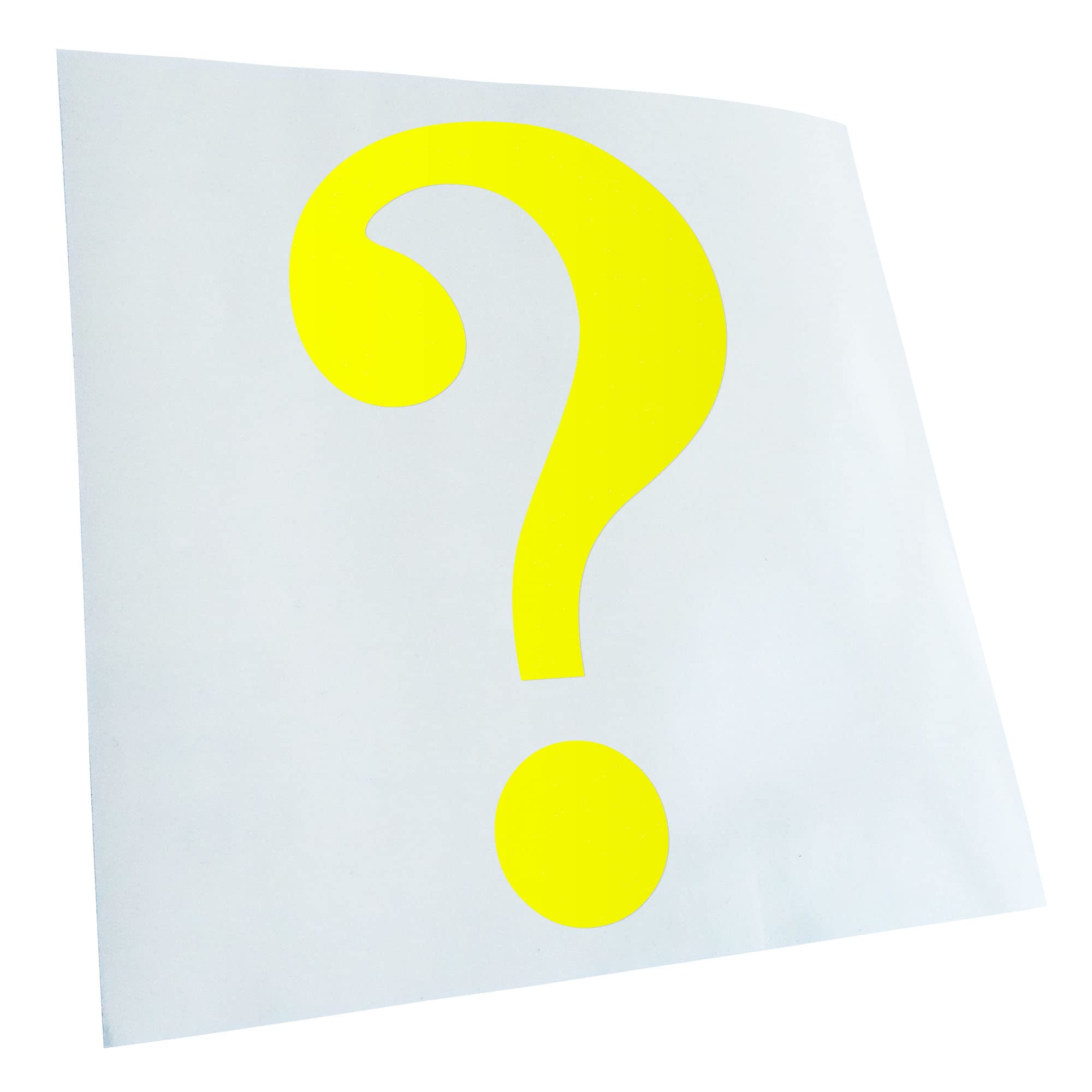 Kiwistar - Car Sticker - Neon Yellow - 50 x 29 cm Question Mark Pictogram - Rear Window Car Sticker Weatherproof for Car Truck Moped Truck - Sticker Exterior Self-Adhesive Tuning Accessories for