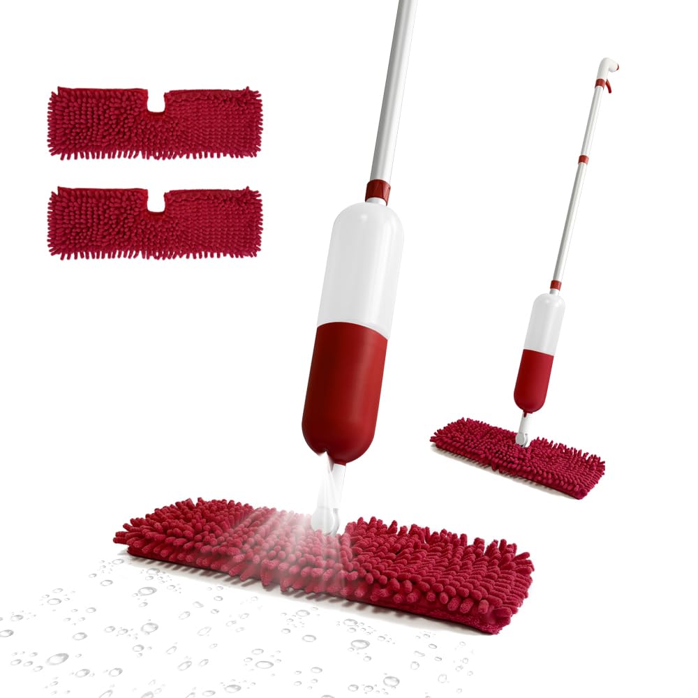 Spray Mop for Floor Cleaning Wet & Dry Mops Multi-Purpose Spray Mop - 2-in-1 Dry and Wet Microfiber Floor Cleaning mop,Comes with a 650 ml Reusable can Bottle