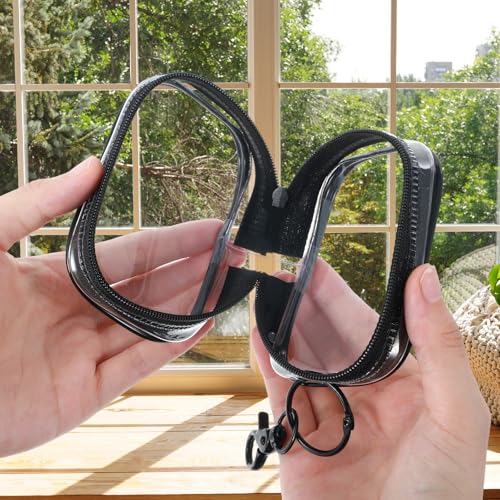 Clear Zipper Pouches Clear Makeup Bag Small Cosmetic Bag Claer Figure Display Bags Travel Waterproof Makeup Plastic Case for Women Organizing Traveling(3PCS, 3 Sizes, 1 White, 2 Black)4