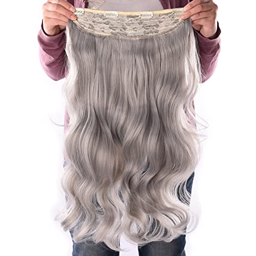 Extension de cheveux synthétiques bouclés ondulés à clipser 61cm - 3