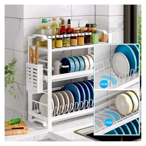 Égouttoir à vaisselle gain de place pour un comptoir de cuisine optimisé