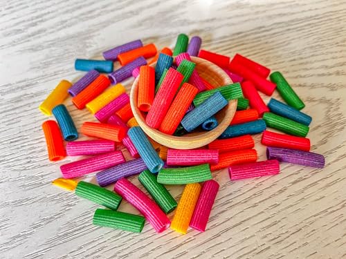 Image of 4 Cups of Rainbow Pasta Sensory Bin Filler for Sensory Table (Pack of 3)