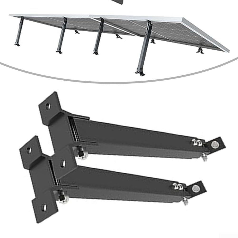 Kit de montage pour panneaux solaires en aluminium réglable pour toits plats avec résistance aux intempéries et réglage de l'inclinaison de 15 à 30 degrés