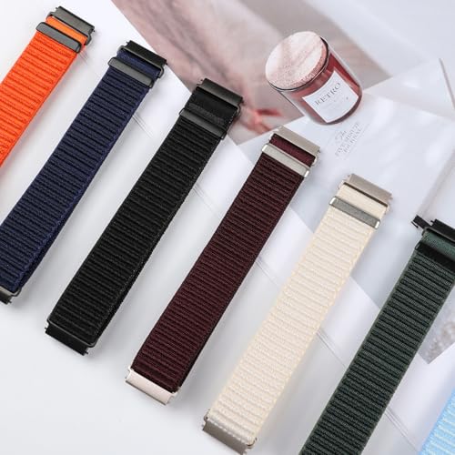 Image of XMUXI 20mm Watch Strap Nylon Compatible with Galaxy Watch 7 /6 /5 /4 40mm 44mm Straps,Compatible with Huawei Watch GT3 42mm /Forerunner 165 /Vivoactive 6 /5 /3 with One Click Metal Connector(NO WATCH)