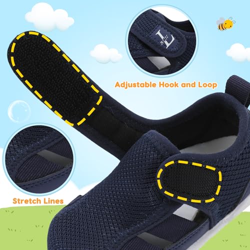 L-RUN Toddler Shoes Barefoot Kids Sneakers Wide Minimalist Boys Girls Summer Footwear for Indoor Outdoor Walking Running4