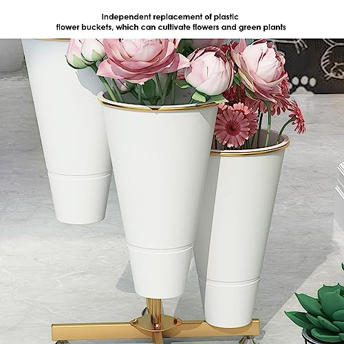 Support à fleurs en métal pour balcon et salon | Étagère plantes