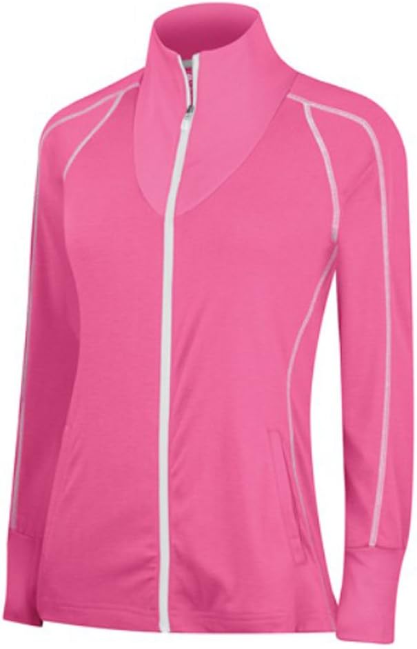 Adidas Womens Climalite TWT Lightweight Full Zip Jacket (X-Small, Bubblegum Pink/White) at  Women’s Clothing store: Athletic Shirts