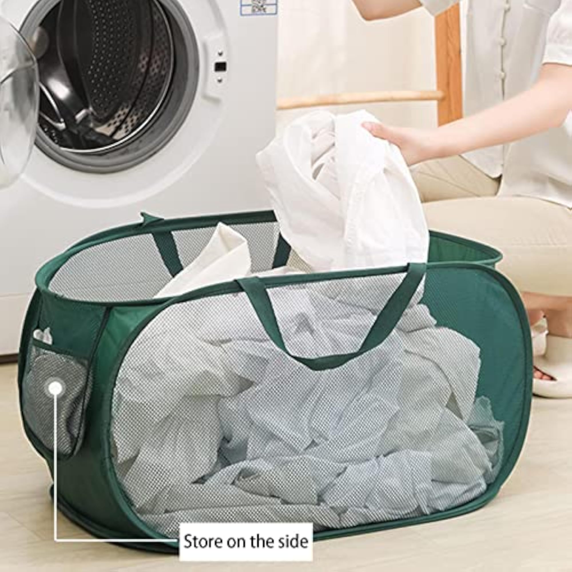 Popup Laundry Basket Collapsible for Living Room and Dorm