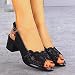 Zapatos de tacón alto para mujer, sandalias de tacón de bloque con...
