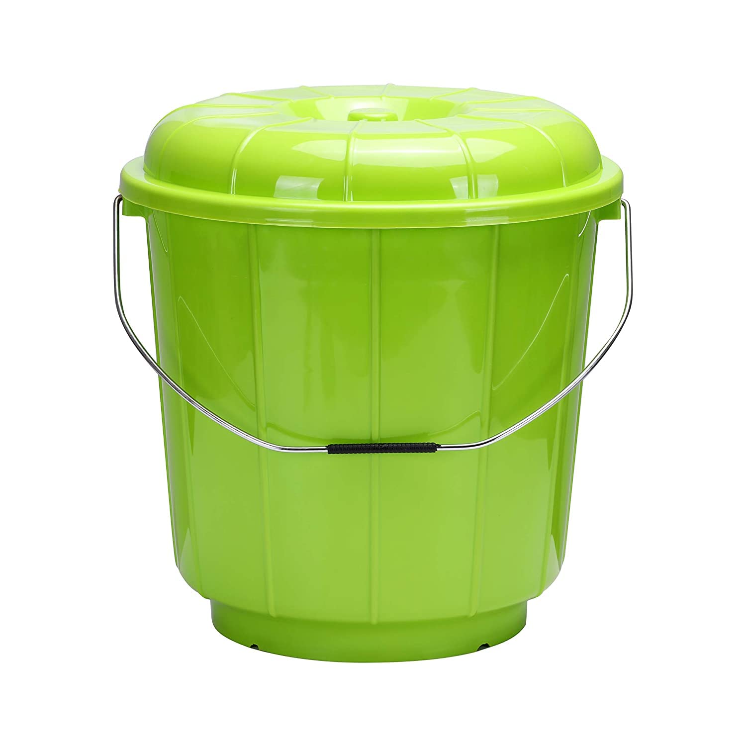 Delcasa 18L Plastic Bucket With Lid, Multi-Colour, Dc1511