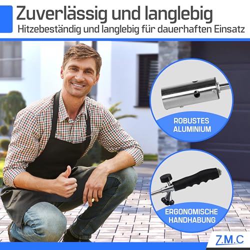 Zmc Diserbante 2,5 Kw + 4 Cartucce Di Gas Da 227 G, Bruciatore Per Erbacce Con Accensione Piezoelettrica, Dispositivo Di Fiamma Regolabile Fino A 1400 °C - 2