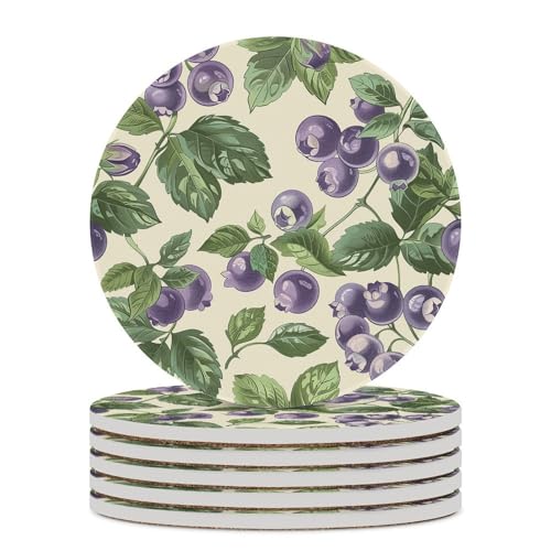 Dessous de verre anti tache en céramique et liège pour table basse - 2