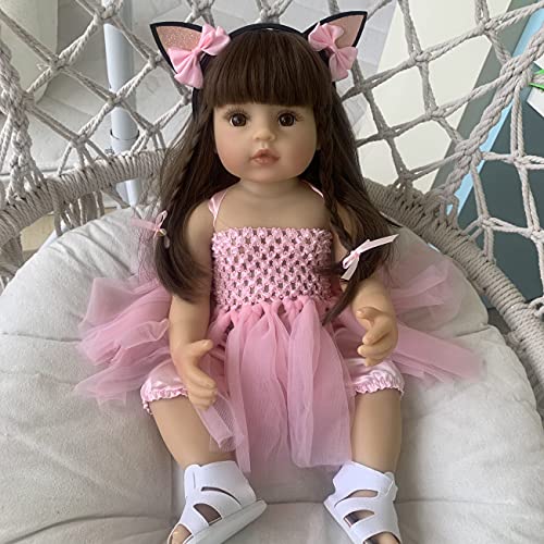 Muñeca bebé reborn de 55 cm tamaño real miniatura 3