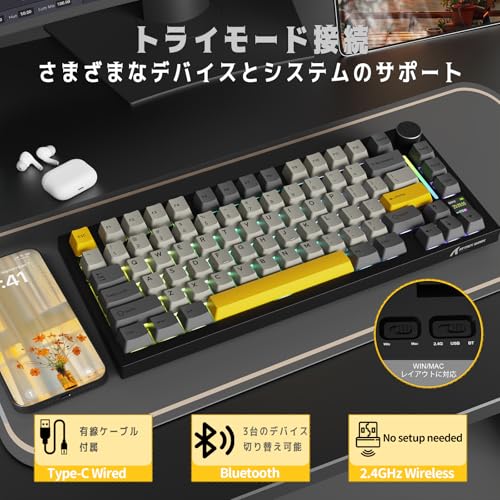 A.JAZZ SHAKR X820ULTRA ゲーミングキーボード の商品画像 2