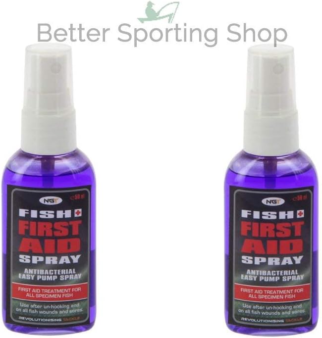 2 x Fishing Antiseptic Fish Aid Spray Antibacterial First Aid Spray Carp Coarse 50ml