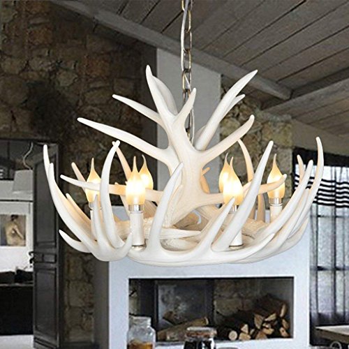 Lustre antlers créatif à éclairage omnidirectionnel pour chambre