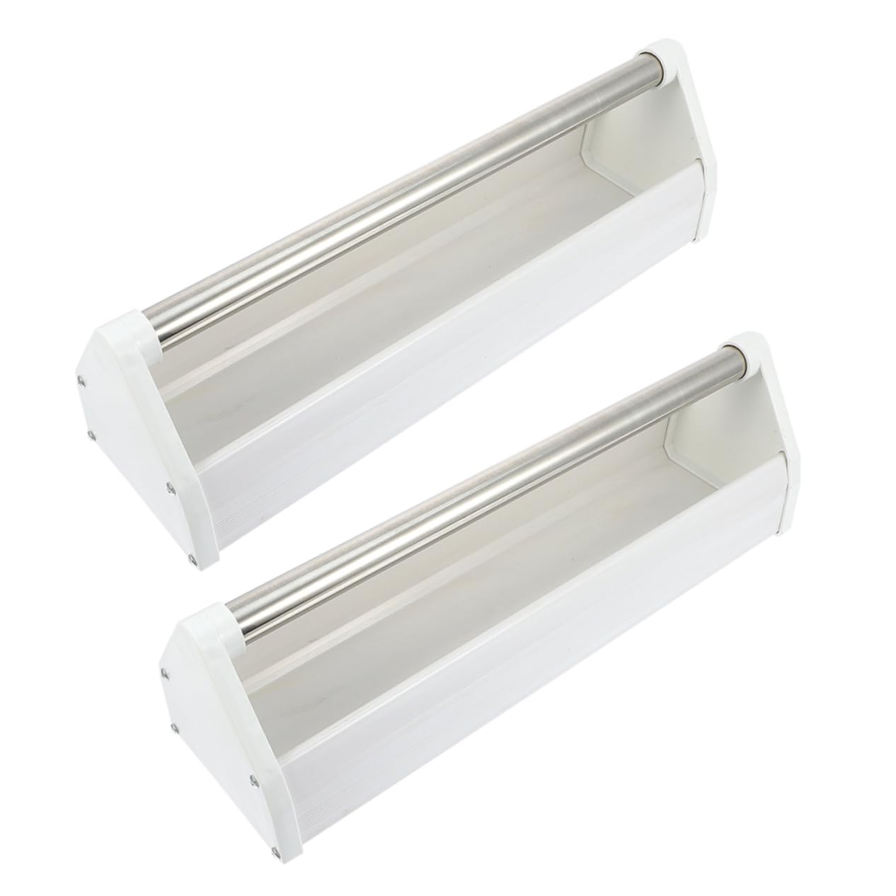 Comedero para Palomas de Acero Inoxidable, Blanco, 2 Piezas | Plástico Acero, Uso en Campos y Patios, Ligero, Fácil de Limpiar, para Aves