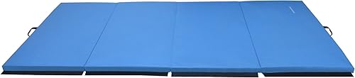Miniatura 4 de Fitvids Exercise Gymnastics Mat for Tumbling, 4'x8'x2" Folding Gym Workout Mat with Carrying Handles 4-Fold High-Density Anti-Tear Portable Fitness