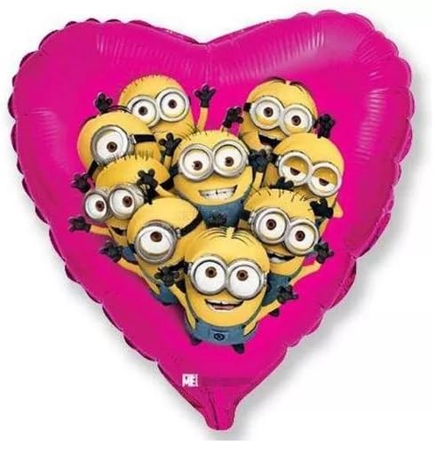 FlexmetalMinion Dave Stuart Friends Foil Balloon - 18 Inch, Metallic, Suitable for Air or Helium, Perfect Birthday Party Decoration