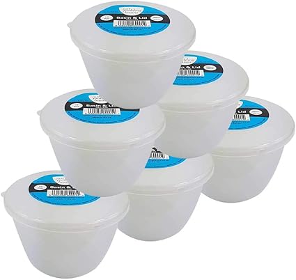 Just Pudding Basins Limited Multipack Clear 1/2-Pint, 280ml Basin (6 ...