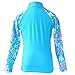 TFJH E 1PCS Girls Long Sleeve Swimsuit UPF 50+ Rashguard 5-6 Years S197 Blue