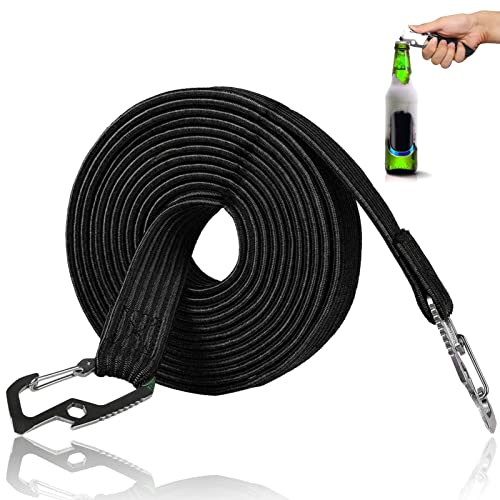 Cuerda Elástica para Equipaje, Resistente y Elástica para Bicicleta con Gancho de Acero al Carbono, Apto para Bicicletas, Coches Eléctricos, (2M) Cover