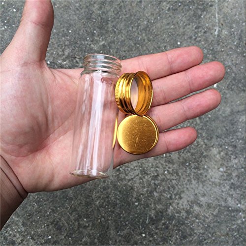 Bocaux en verre 40 ml haut de gamme et bouchons en aluminium doré pour compositions délicates