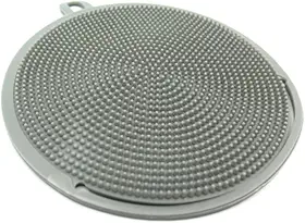 Esponja De Borracha para Limpar Air Fryer E Formas Anti Risco - Cor: Cinza