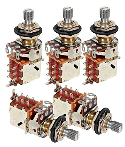500K (Pack of 5) Split Shaft Push-Pull Pot for Electric Guitar L8