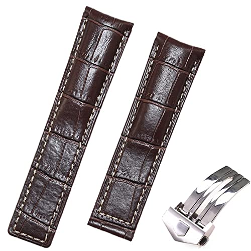 Bracelet en cuir de vachette véritable 20mm élégant et robuste pour votre montre de luxe