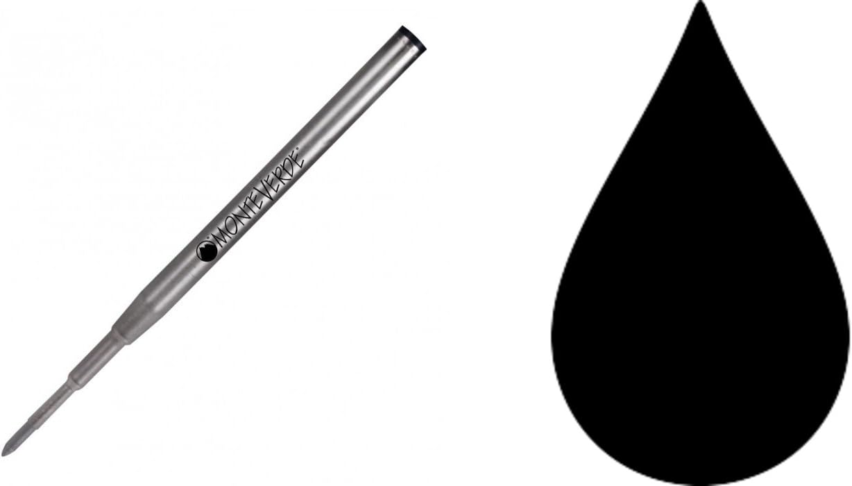 M421BK Monteverde Refill for Ballpoint Pen-Black (Pack of 2)