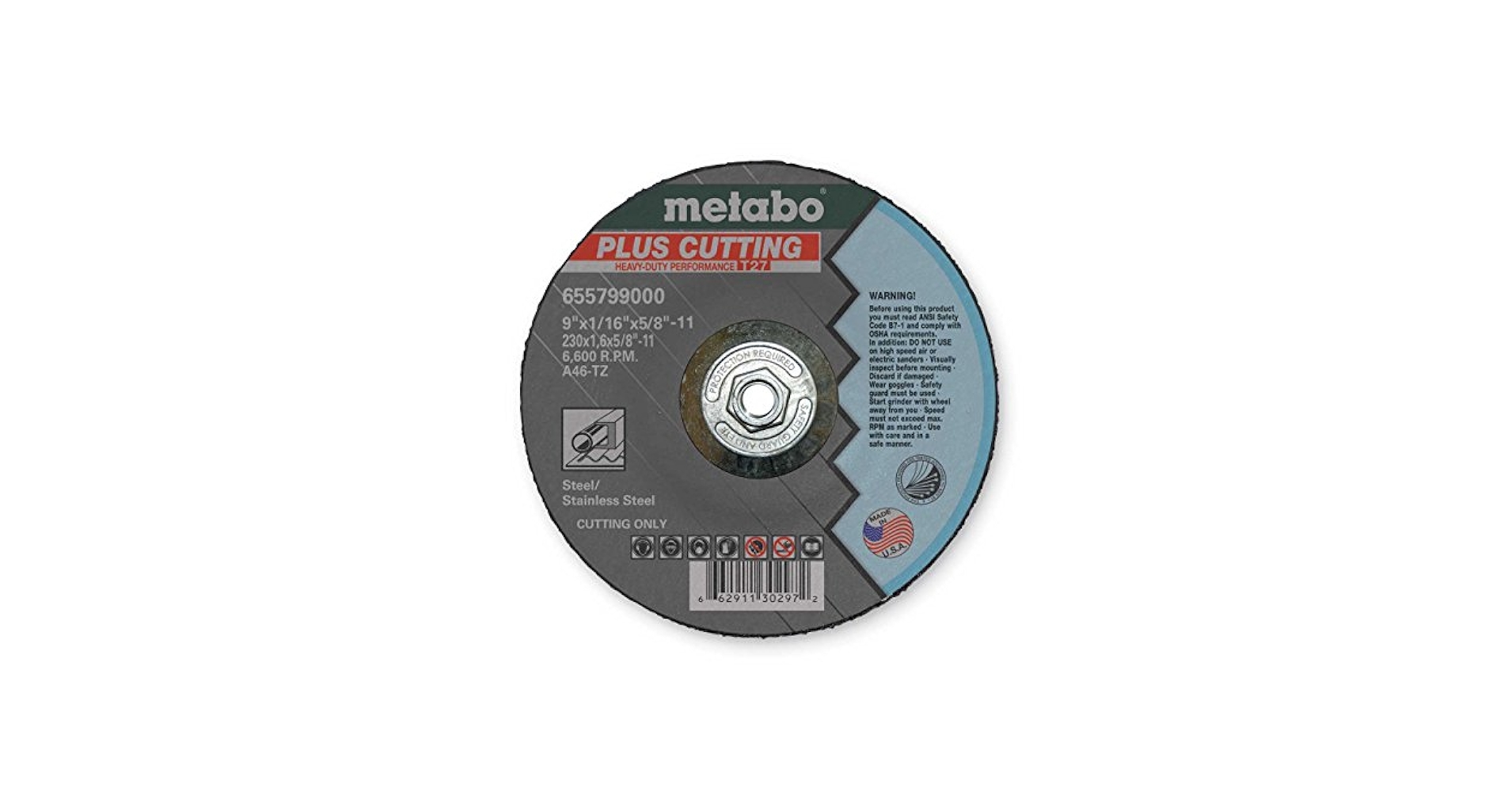 Amazon.com: Metabo 655799000 9 in. x 1/16 in. A46TZ Type 27
