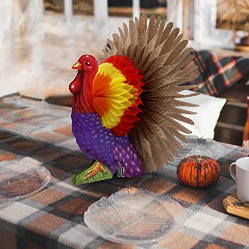 12 Inch Thanksgiving Turkey Table Decorations Set for Indoor Parties