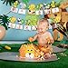 LaVenty Jungle Gold Monthly Photo Banner Wild One Monthly Photo Banner Safari First Birthday Banner Monthly Photo Banner Zoo Jungle Banner