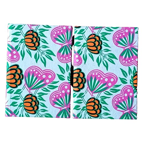 Goyal Handicrafts Ethnic Handmade Paper Notebook Notepads Memo Books Set of 2 Diary (50 Pages) G2 Goyal Handicrafts Ethnic Handmade Paper Notebook Notepads Memo Books Set of 2 Diary (50 Pages) G2