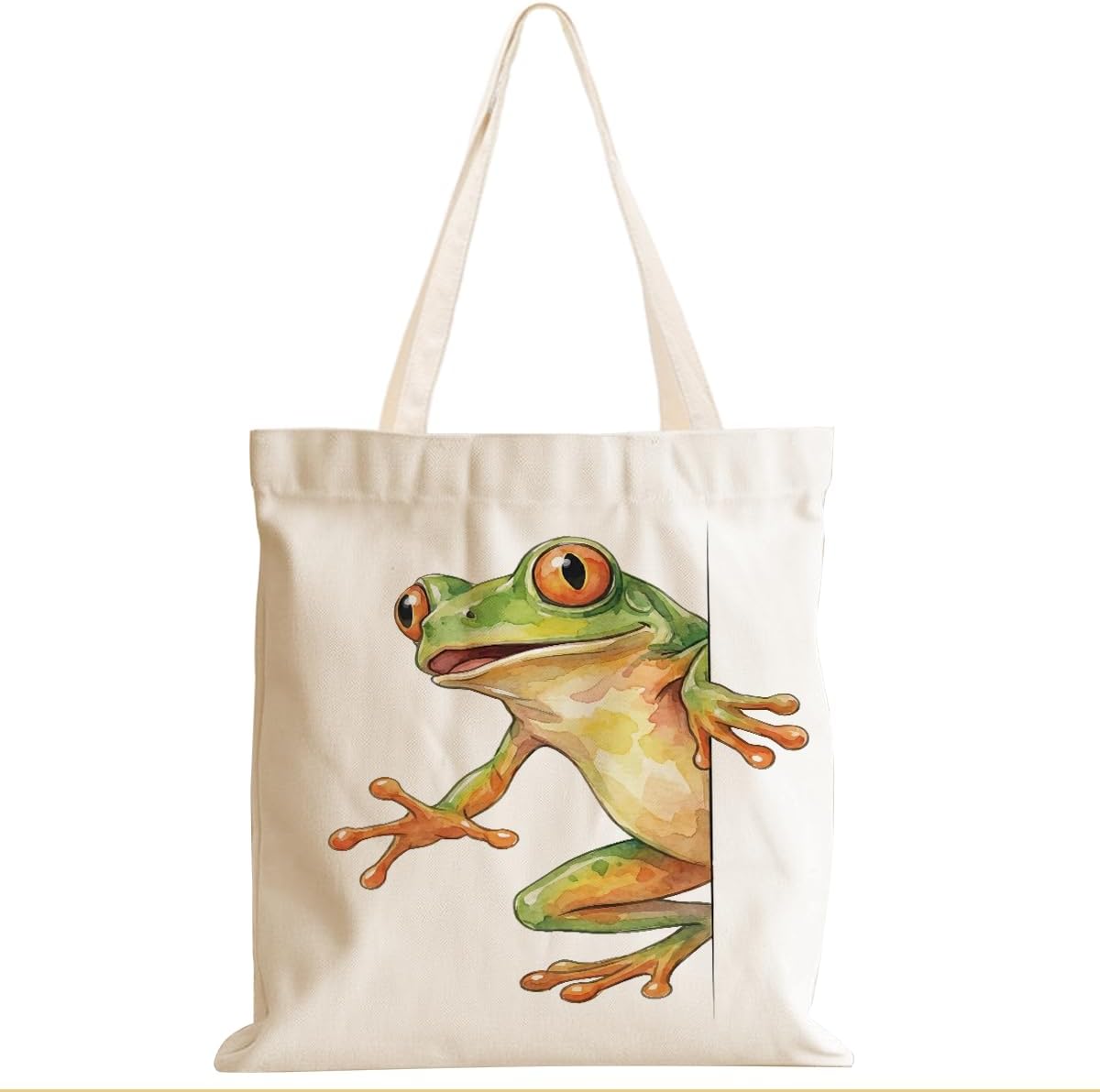 Cartoon Canvas Tote Bag, Gifts for Women Men Birthday Christmas Reusable Tote Shoulder Bag for Grocery Shopping 02
