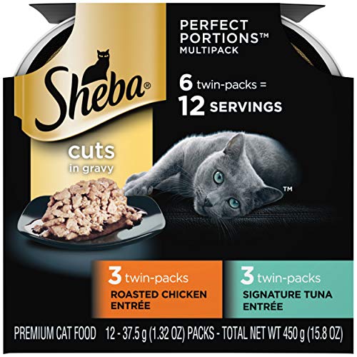 Sheba Perfect Portions Cuts in Gravy Wet Cat Food Tray Variety Packs