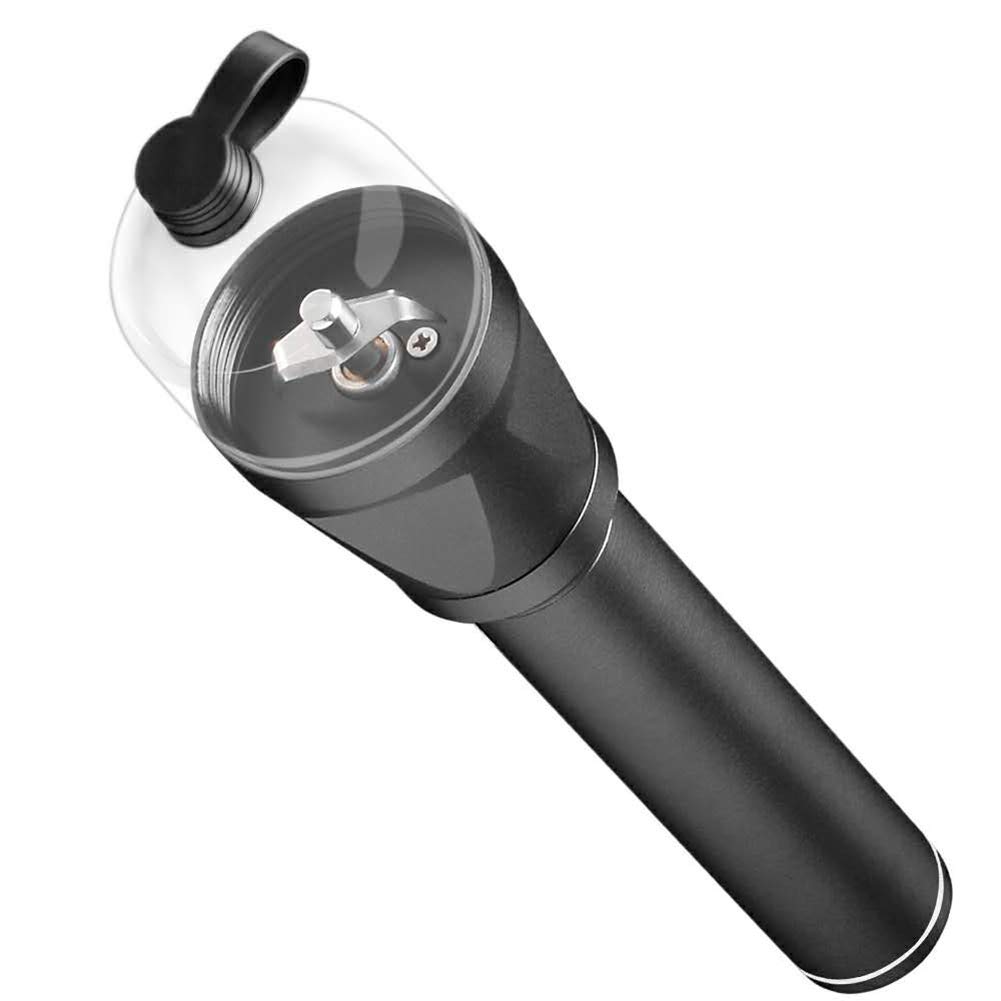 Freetophome Grinder for Herb Spice with Pollen Catcher Electric Rechargeable Black