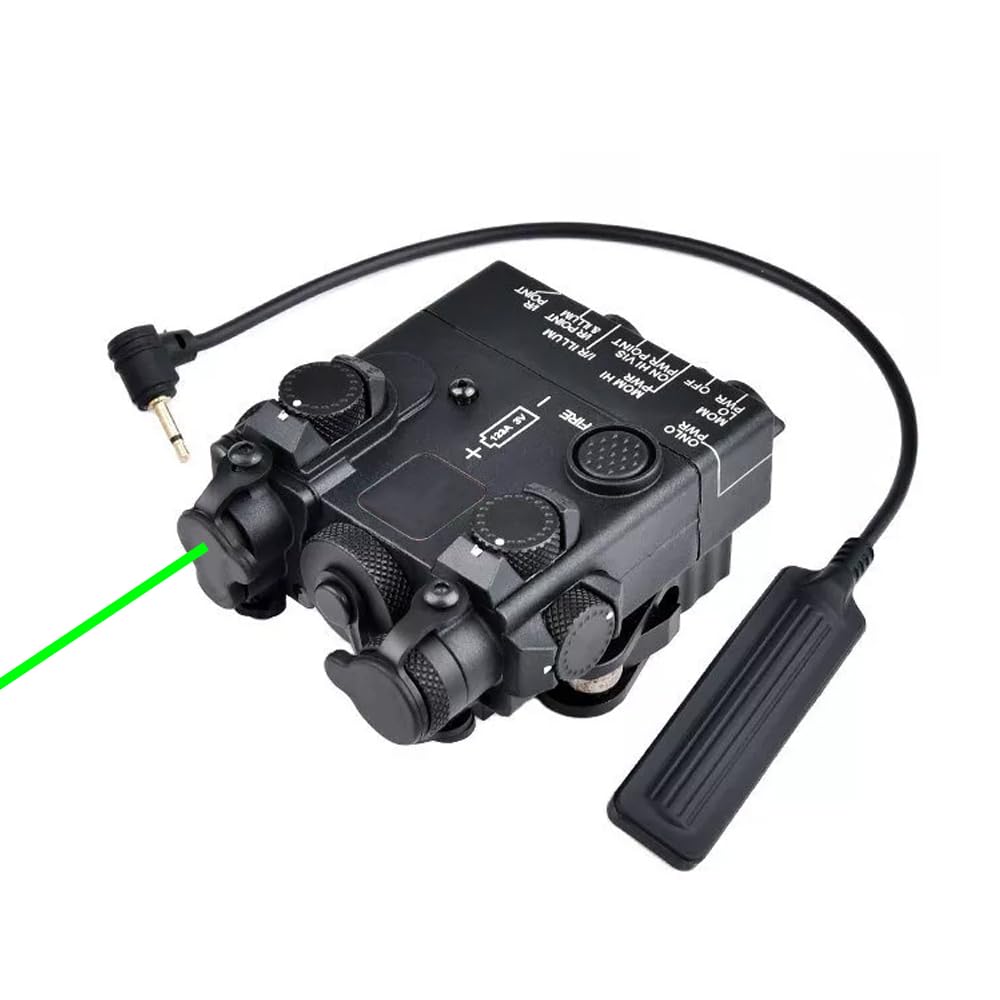 Nylon DL-A2 Box Aiming Laser Sight(with IR Laser + Green Laser + LED Whitelight Flashlight + Mount) & Modular Remote Wire Control Pressure Switch, Black