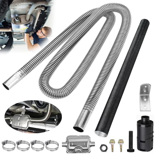 Infreecs Schalldämpfer Set Für Standheizung - 200cm Abgasschlauch & Edelstahl Auspuff - 24mm Durchmesser